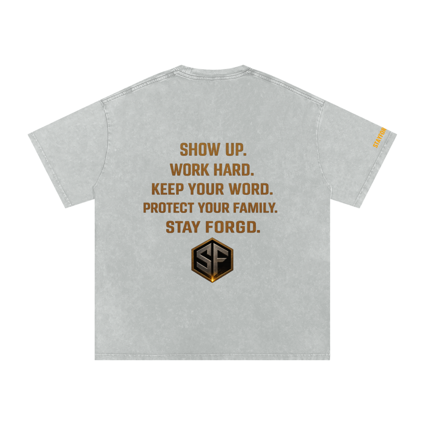 FORGD CREED TEE - Snow Washed Oversized Cotton T-Shirt