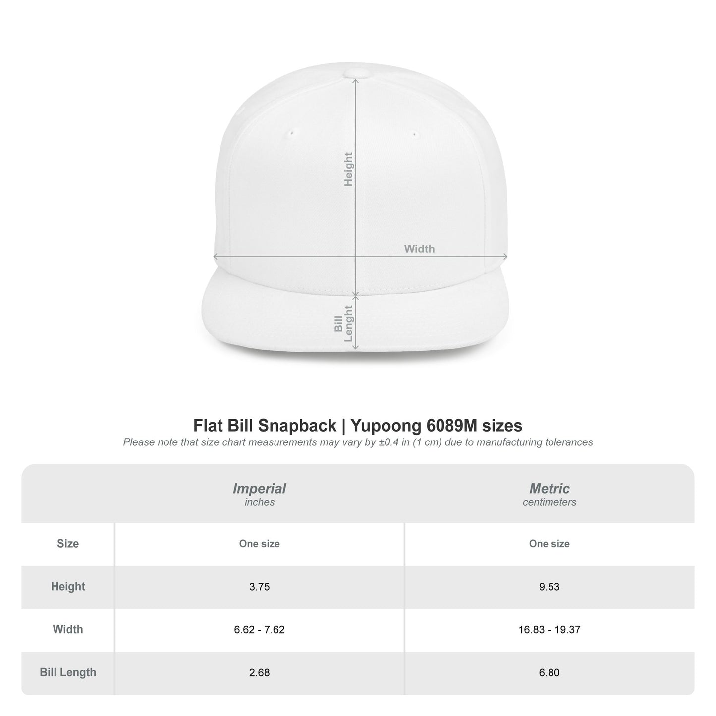 FORGD SF Snapback — Flat Bill Hat - White Logo
