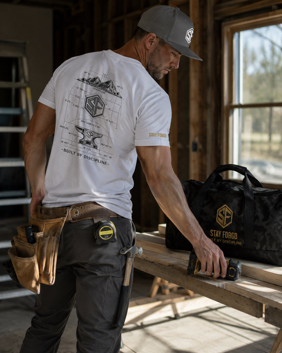 The FORGD Blueprint Tee — Light Version (White, Vintage White, Natural)