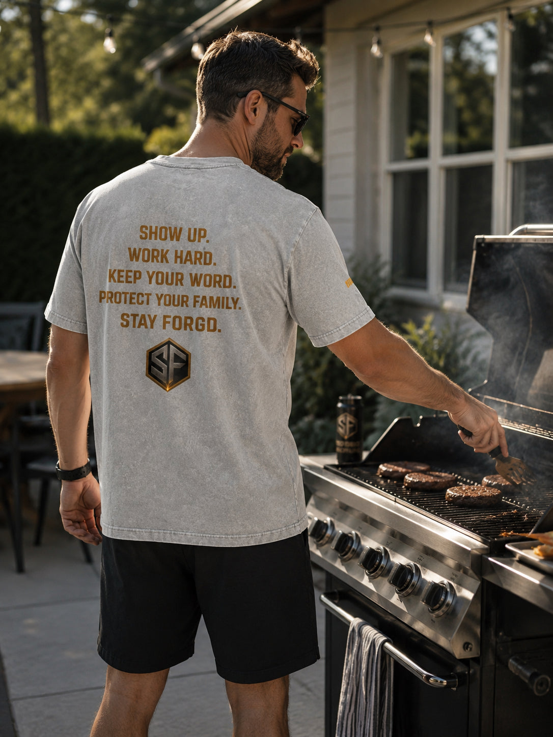 FORGD CREED TEE - Snow Washed Oversized Cotton T-Shirt