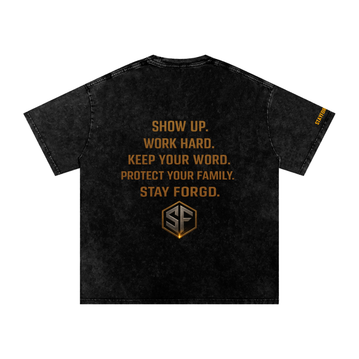 FORGD CREED TEE - Snow Washed Oversized Cotton T-Shirt