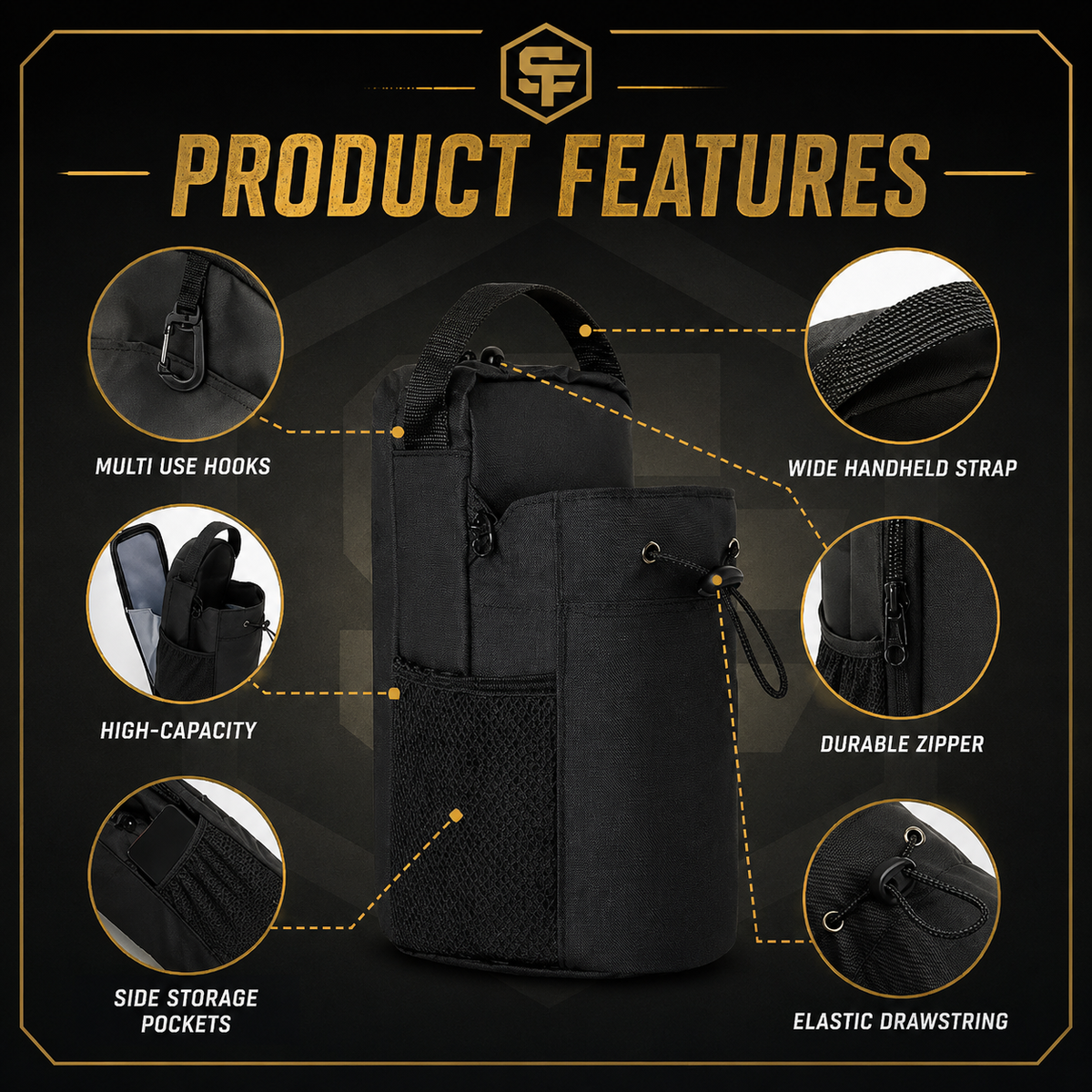 Magnetic Gym Pouch — Built by Discipline Hands-Free Carrier