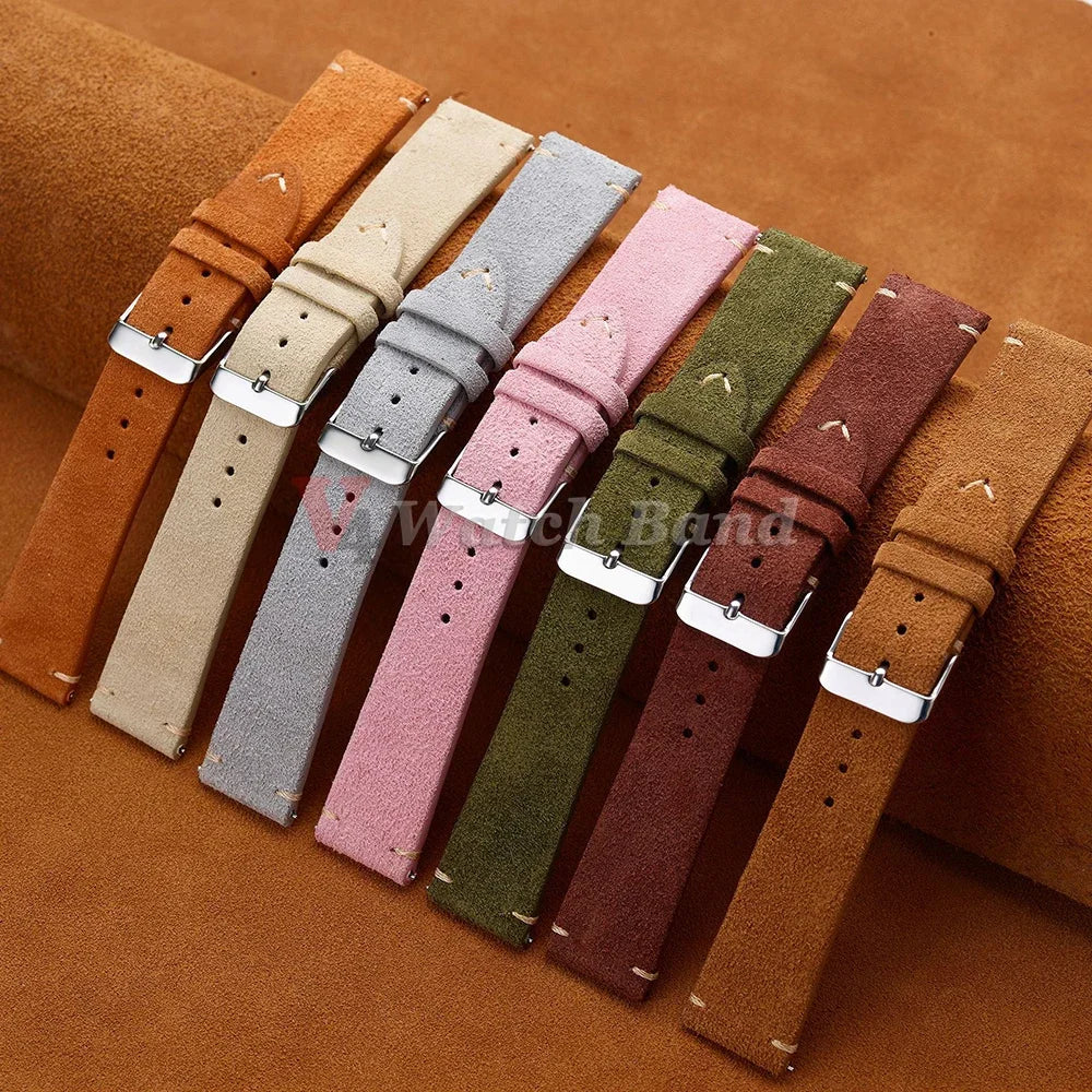 Quick-Release Suede Watch Strap