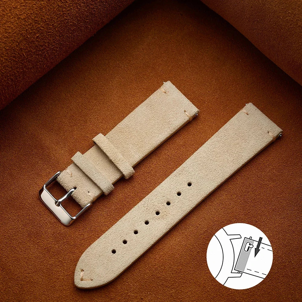 Quick-Release Suede Watch Strap