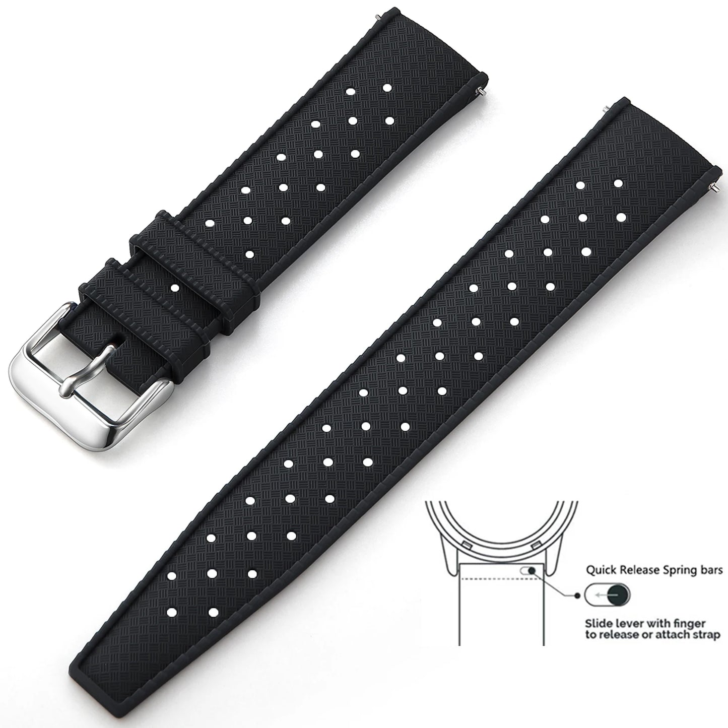 Quick-Release Silicone Watch Band