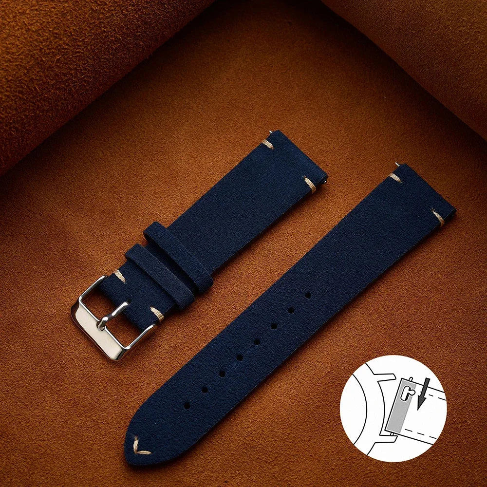 Quick-Release Suede Watch Strap