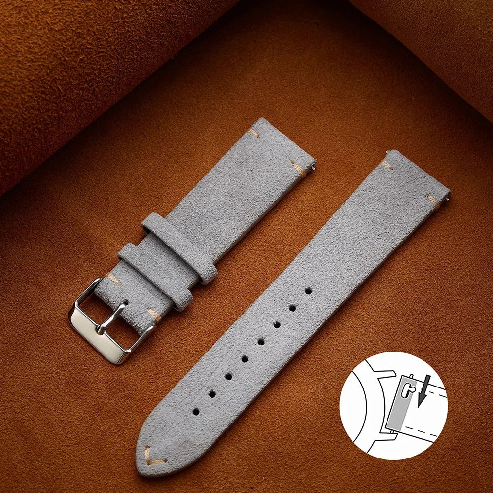 Quick-Release Suede Watch Strap
