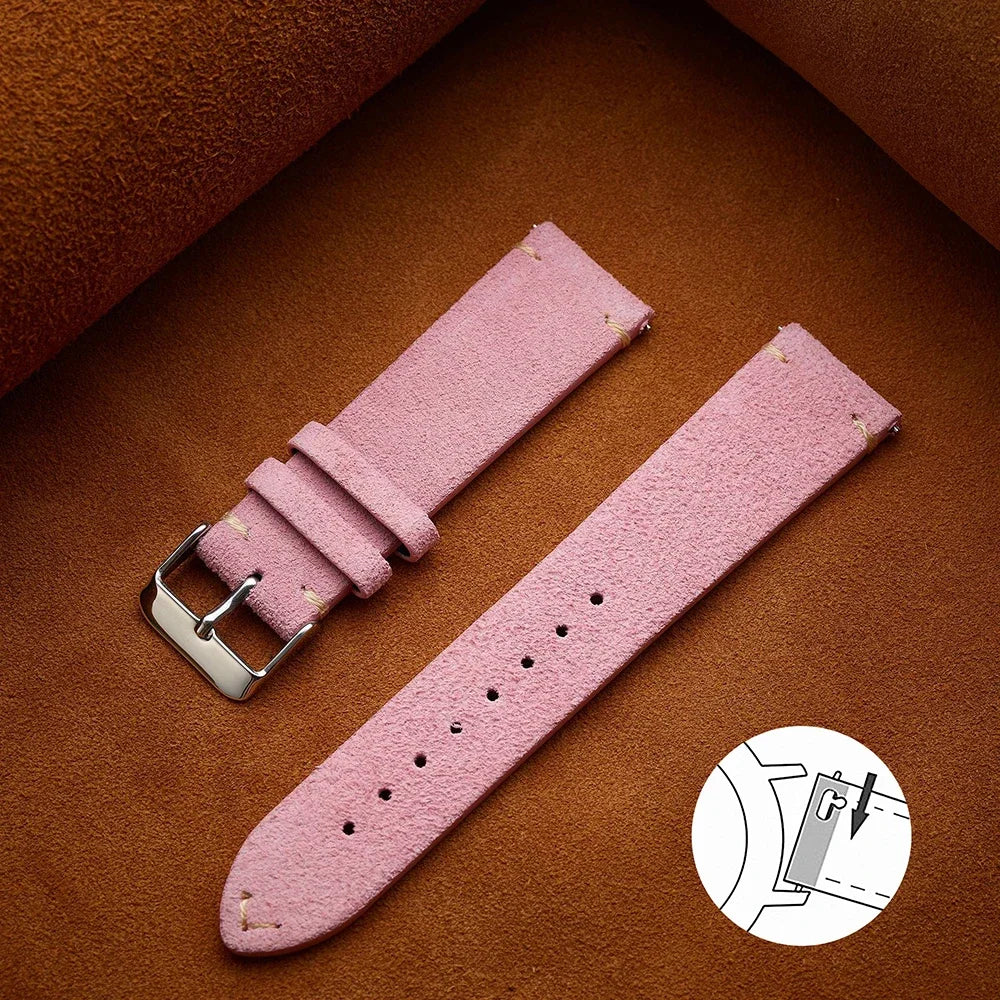 Quick-Release Suede Watch Strap