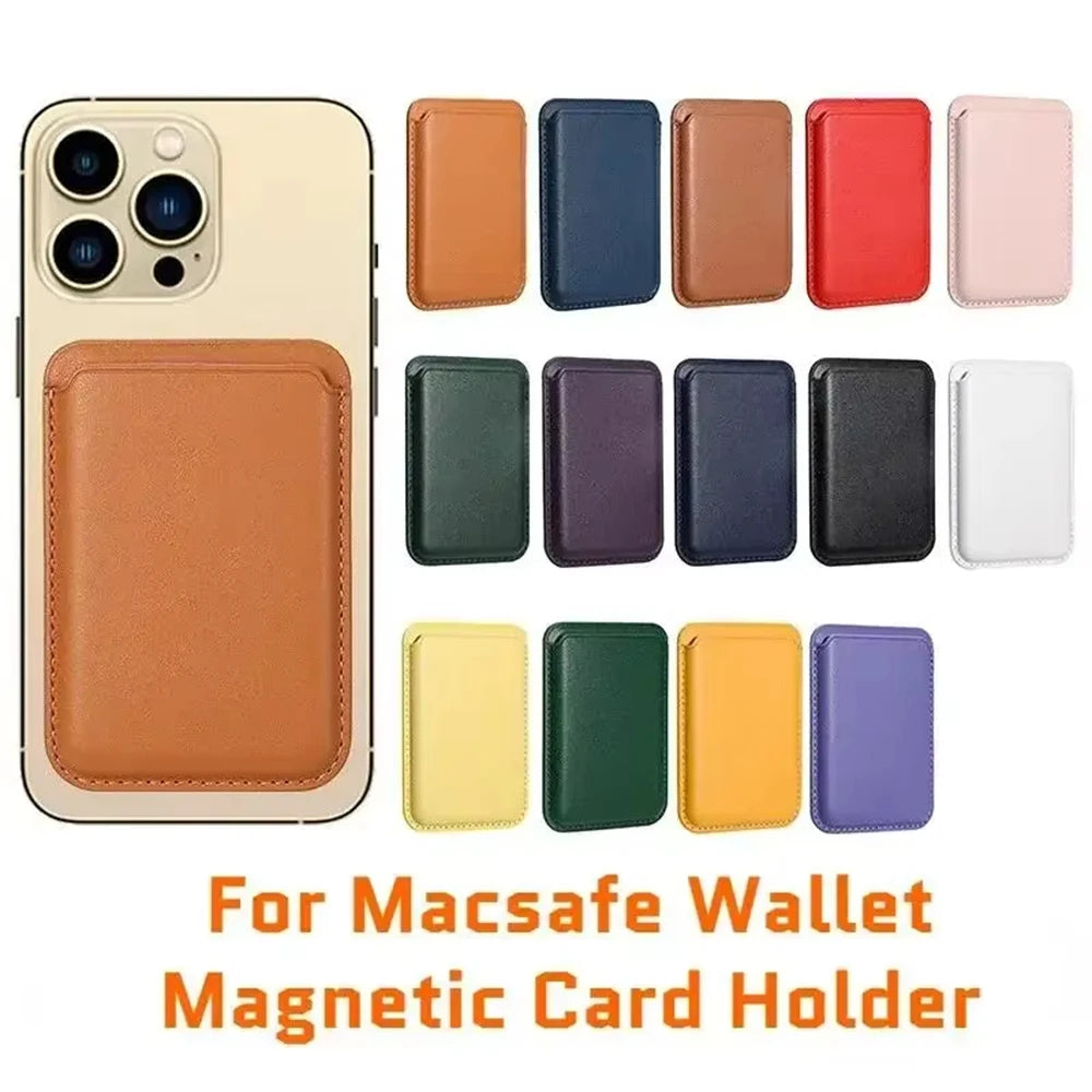 Magnetic Leather Wallet Case