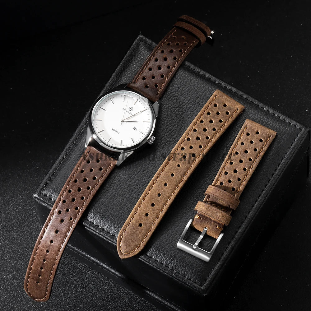 Vintage Genuine Leather Watch Strap