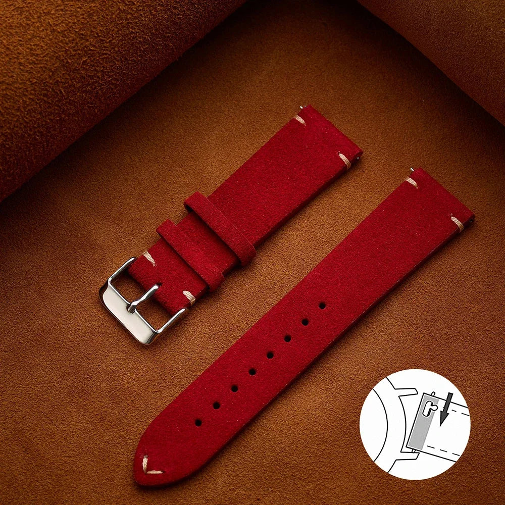 Quick-Release Suede Watch Strap