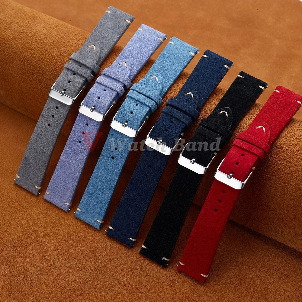 Quick-Release Suede Watch Strap