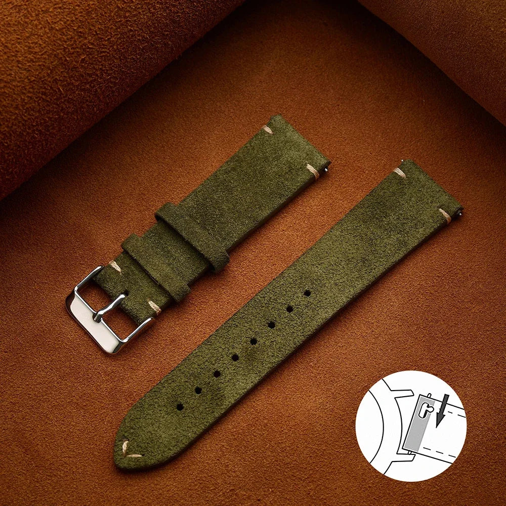 Quick-Release Suede Watch Strap