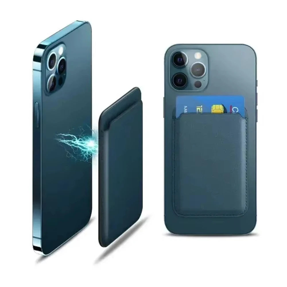 Magnetic Leather Wallet Case