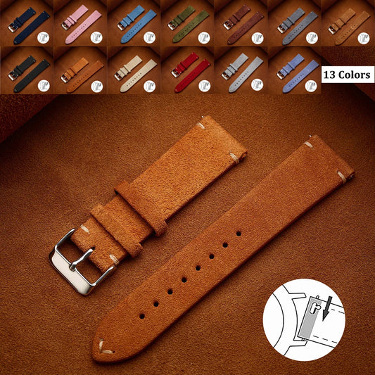 Quick-Release Suede Watch Strap