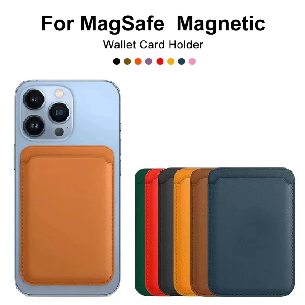 Magnetic Leather Wallet Case