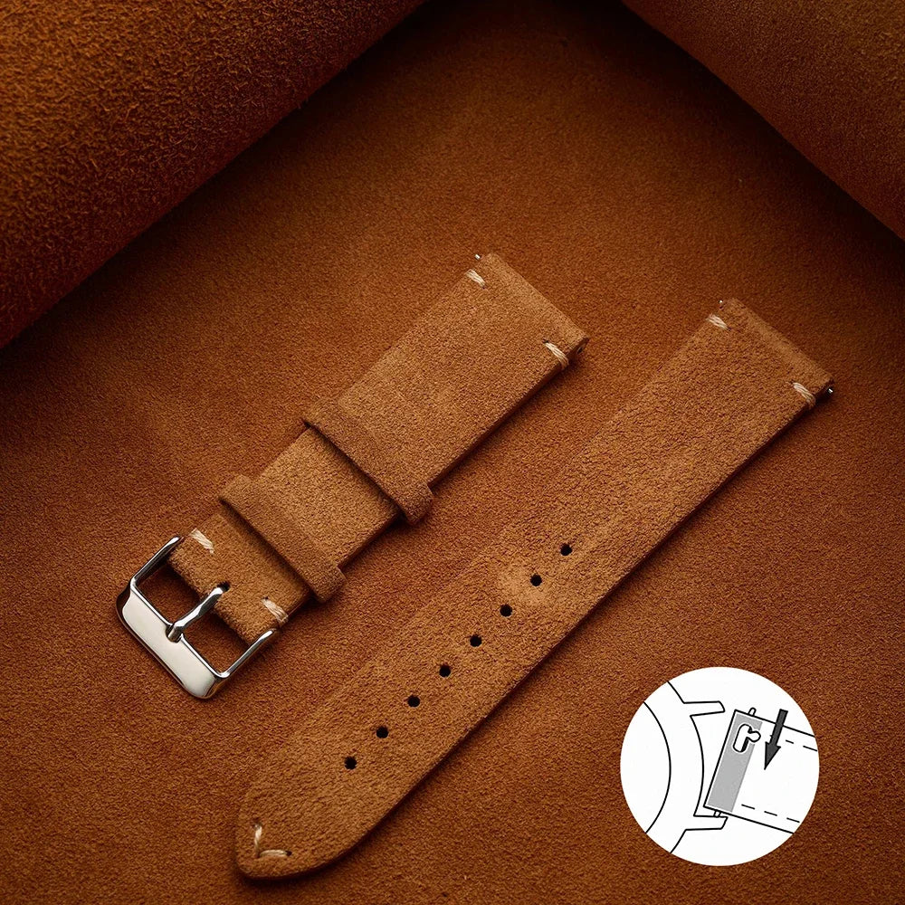 Quick-Release Suede Watch Strap