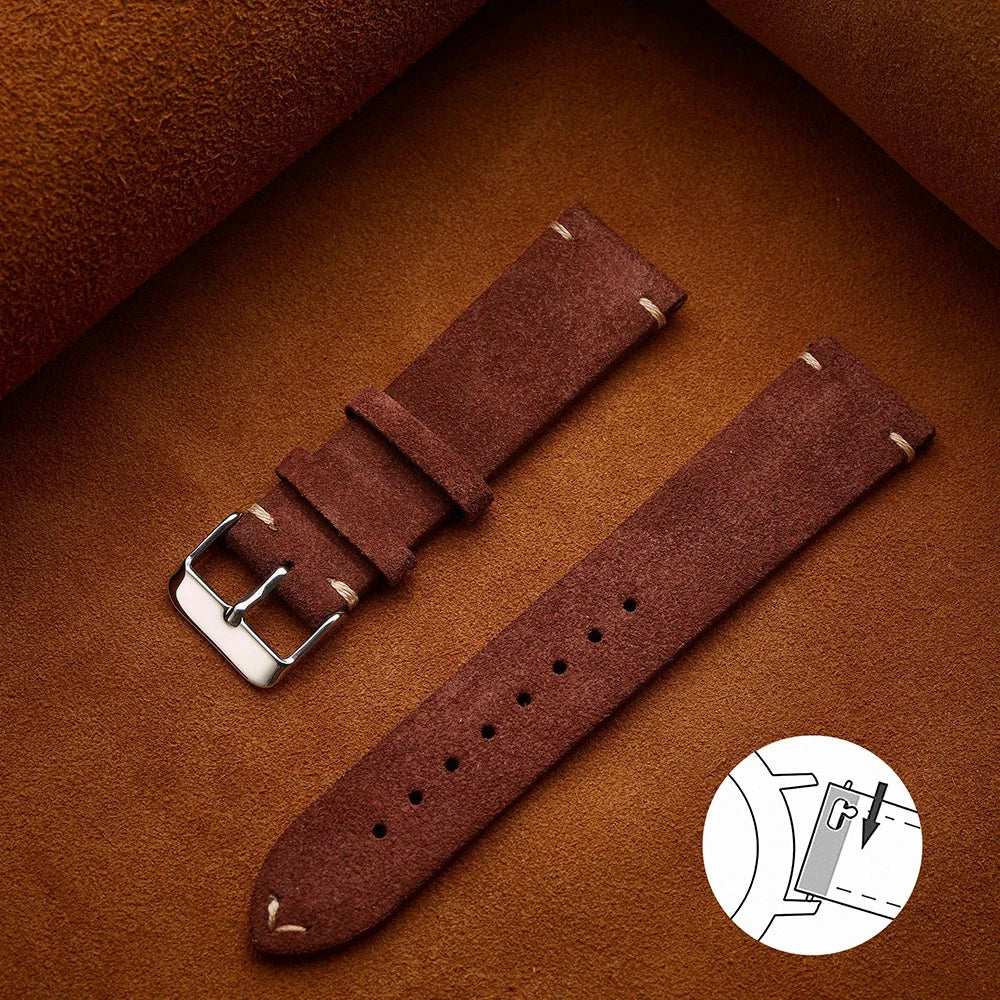 Quick-Release Suede Watch Strap