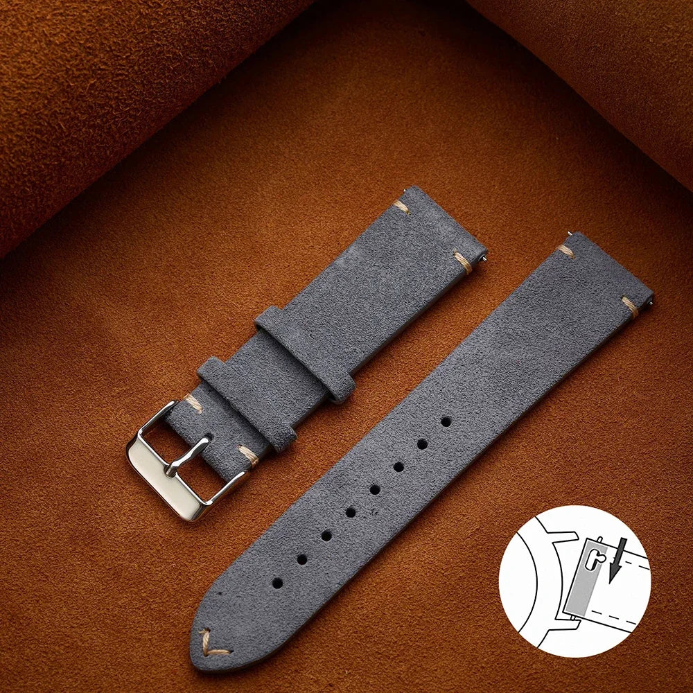 Quick-Release Suede Watch Strap