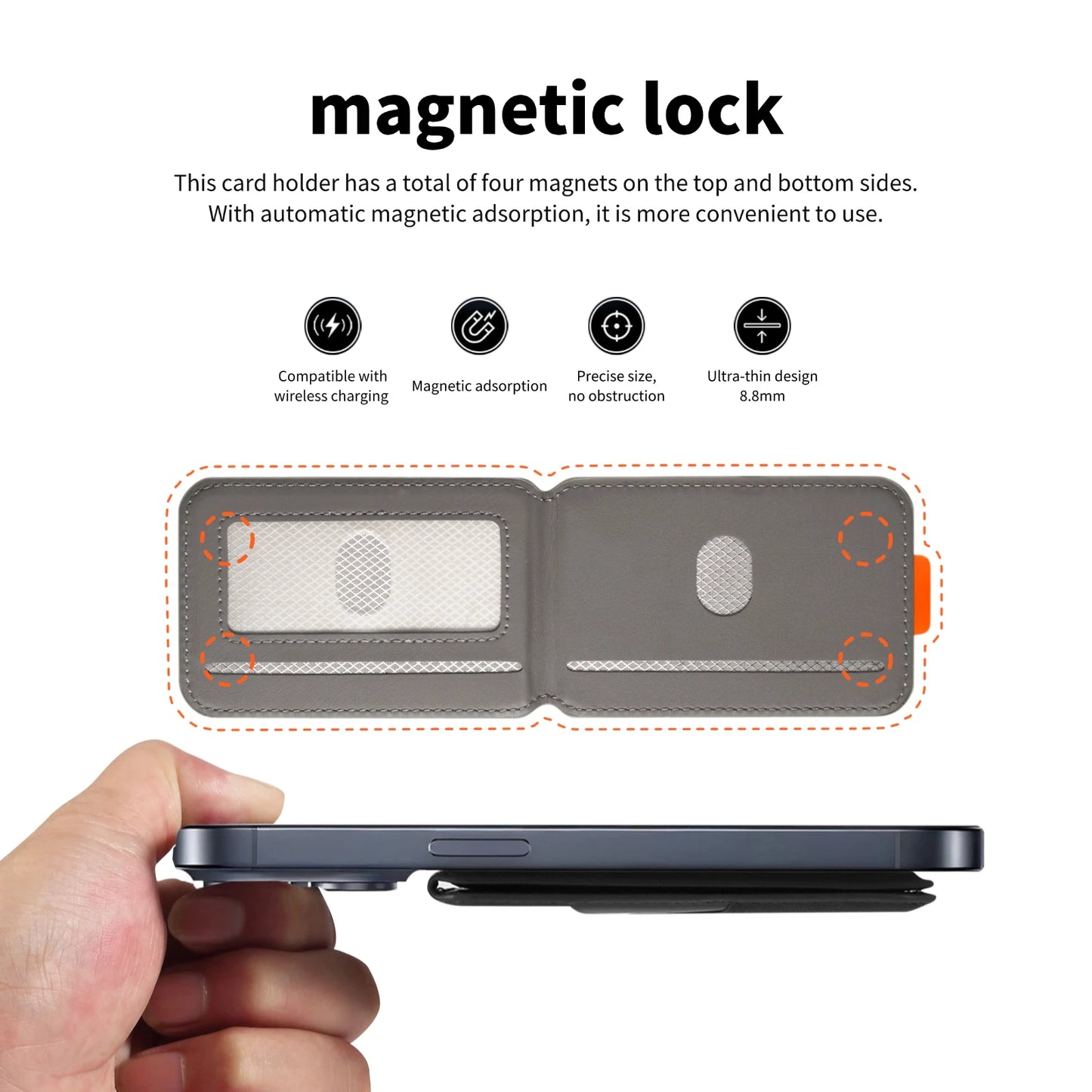 Magnetic Phone Card Holder