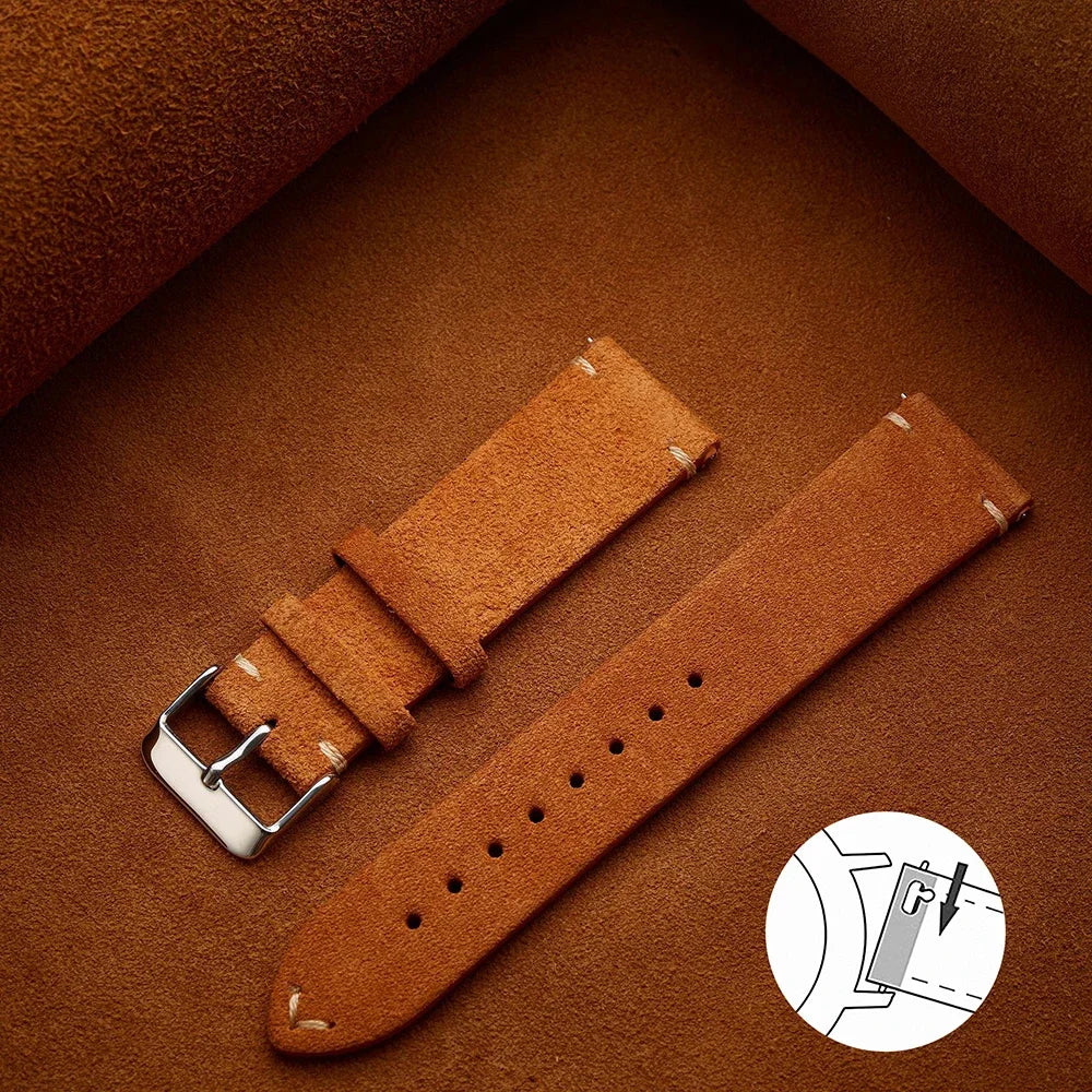 Quick-Release Suede Watch Strap