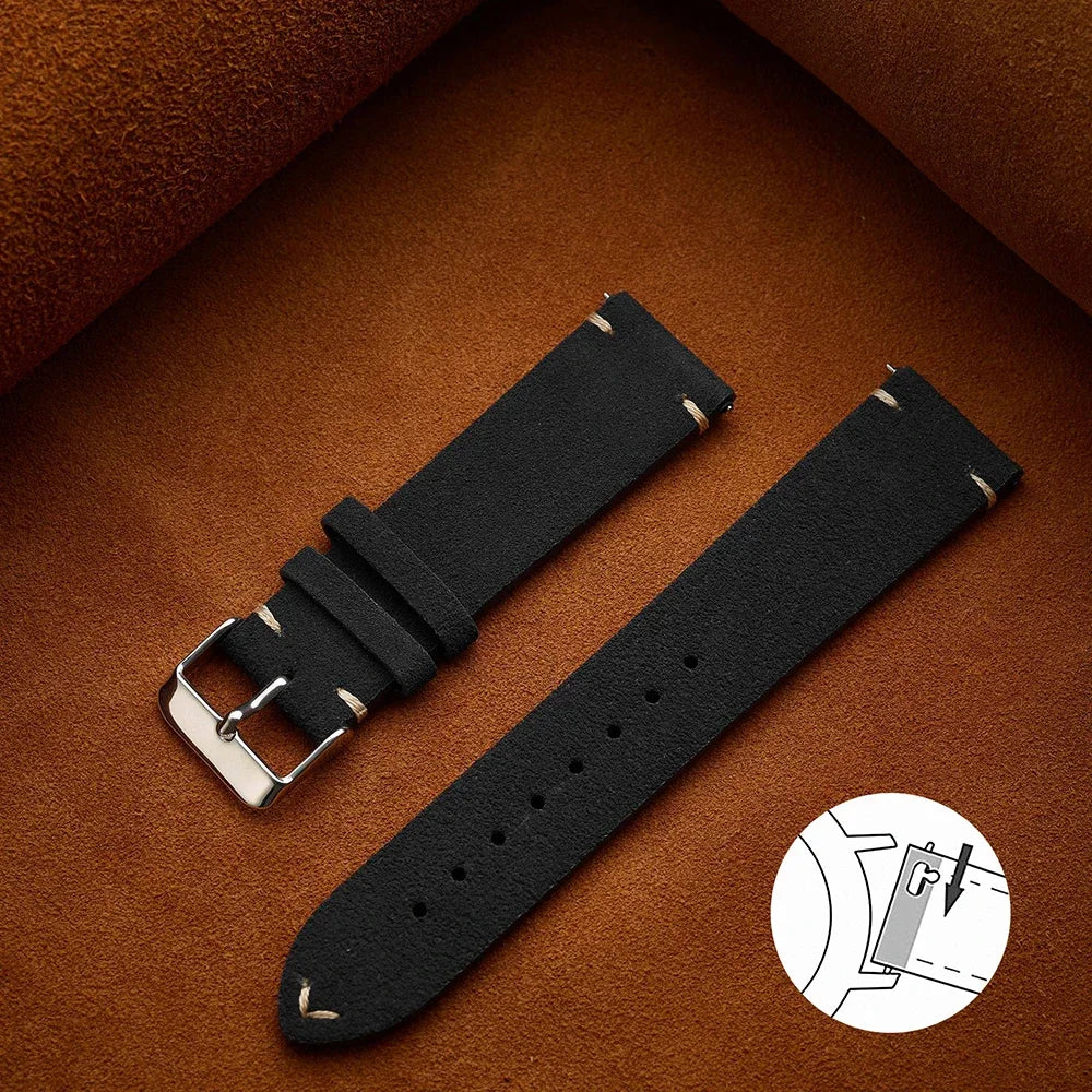 Quick-Release Suede Watch Strap