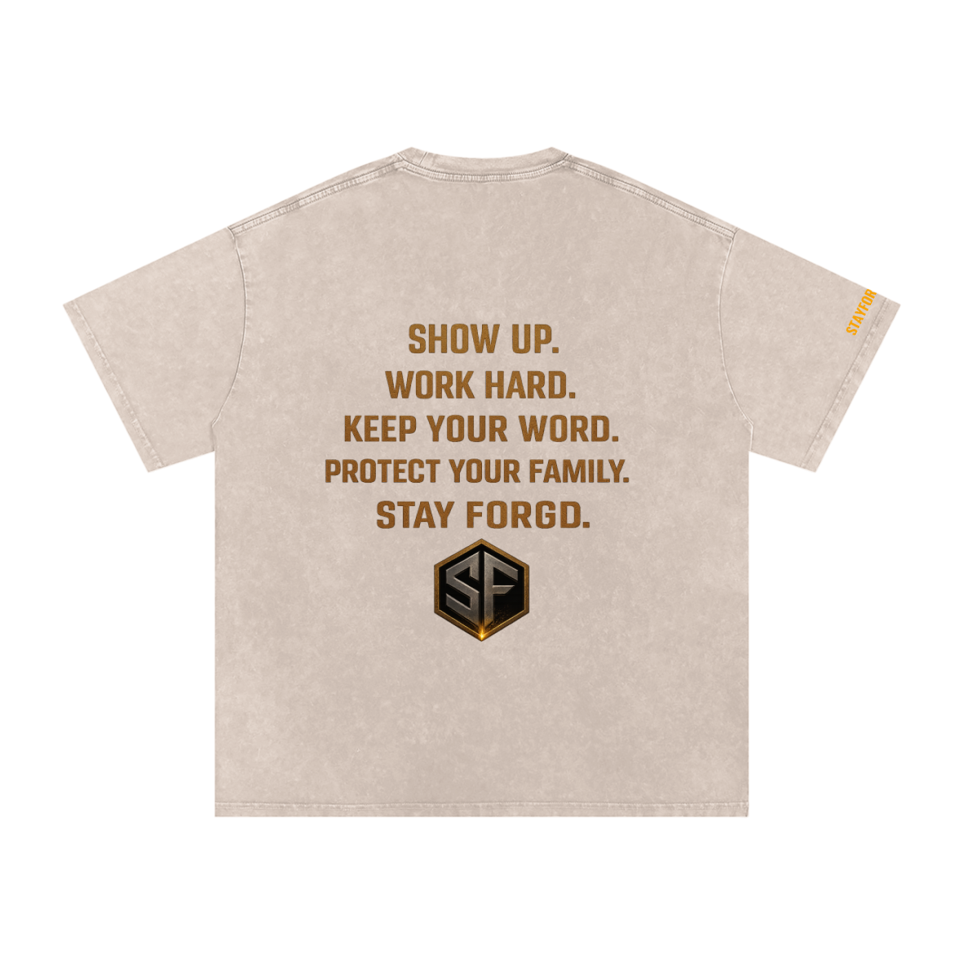 FORGD CREED TEE - Snow Washed Oversized Cotton T-Shirt